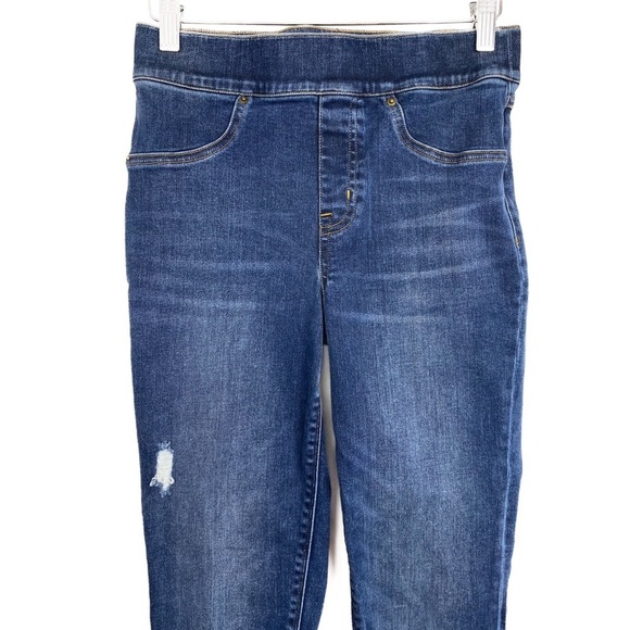 Spanx High Rise Tummy‎ Control Released Hem Distressed Denim Jeans - Size S - Picture 5 of 10